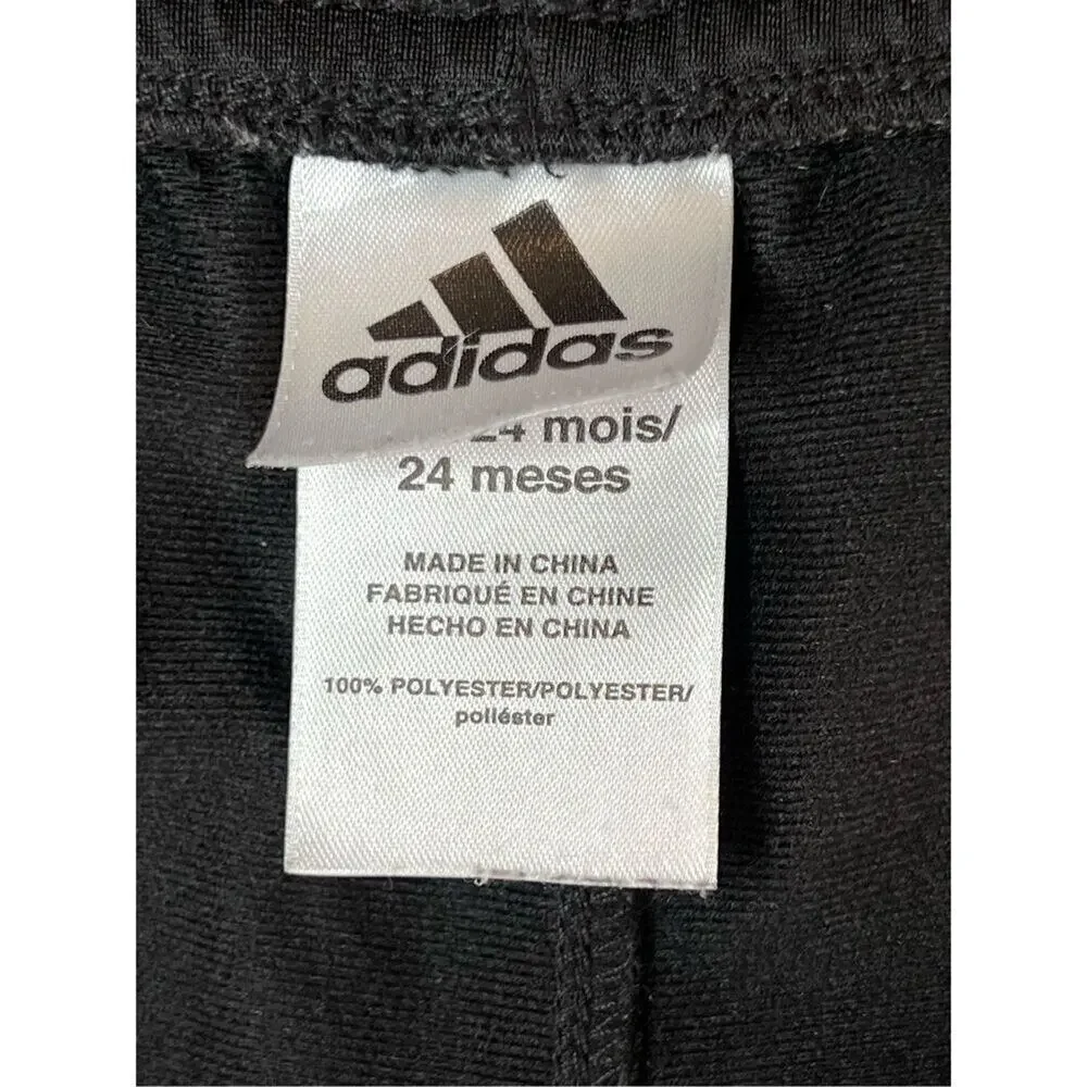 Adidas Black Red Side Stripe Track Suit Outfit 24 months‎ Toddler Boy Sportswear